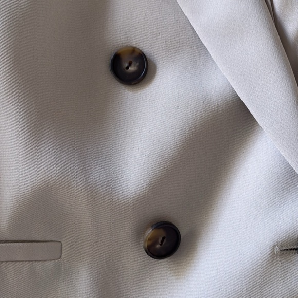 Vince Crepe Double-Breasted Blazer Sepia Size 4 - Picture 5 of 8